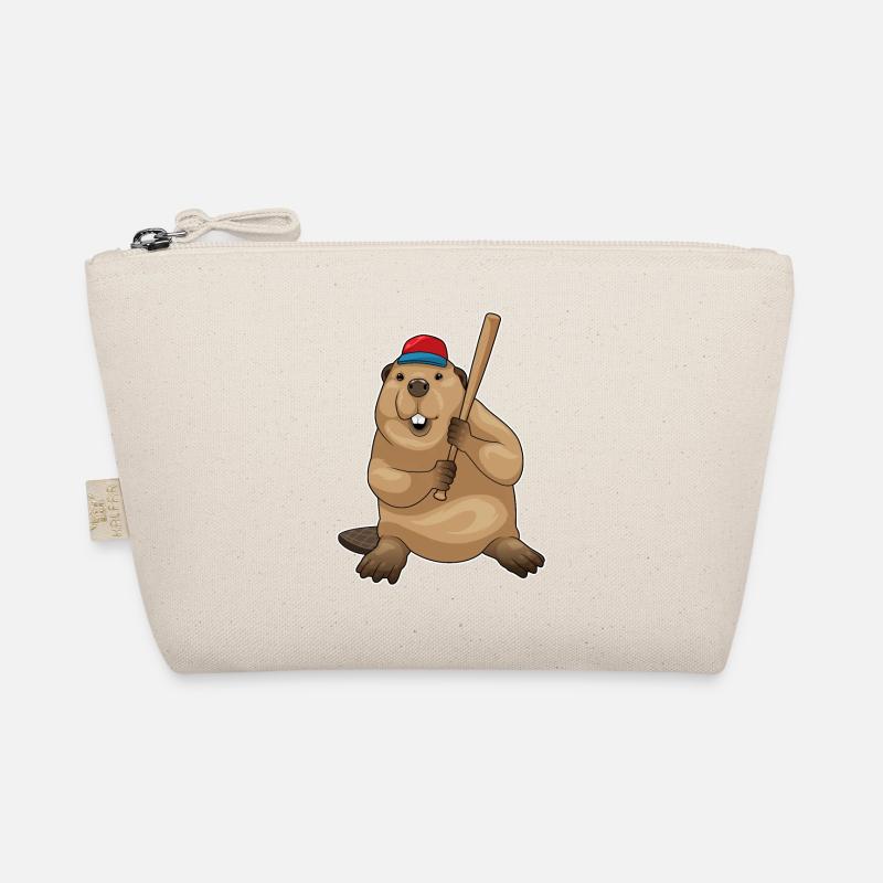 Biber Baseballschläger Baseball Bio-Täschchen