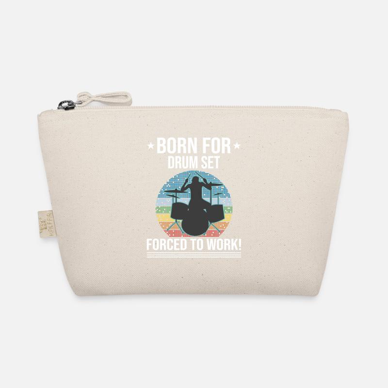 Born For Drum Set Forced To Work Drummer Bio-Täschchen