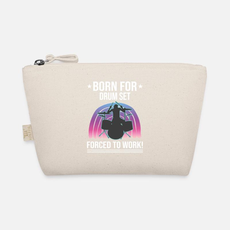 Born For Drum Set Forced To Work Drummer Bio-Täschchen