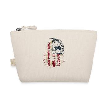 Colorful Skull Cool Skull with USA Flag - Organic Pouch - nature - Front