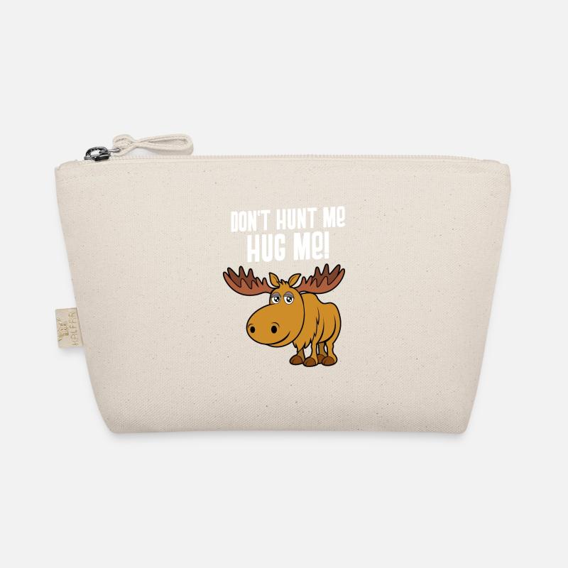 Hug Me Funny Saying Cute Moose Nature Forest Elk Organic Pouch