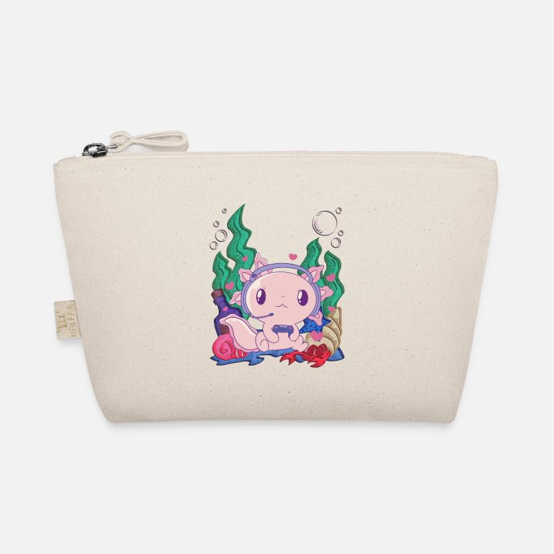 Axolotl gambles as a gamer on the seabed Organic Pouch