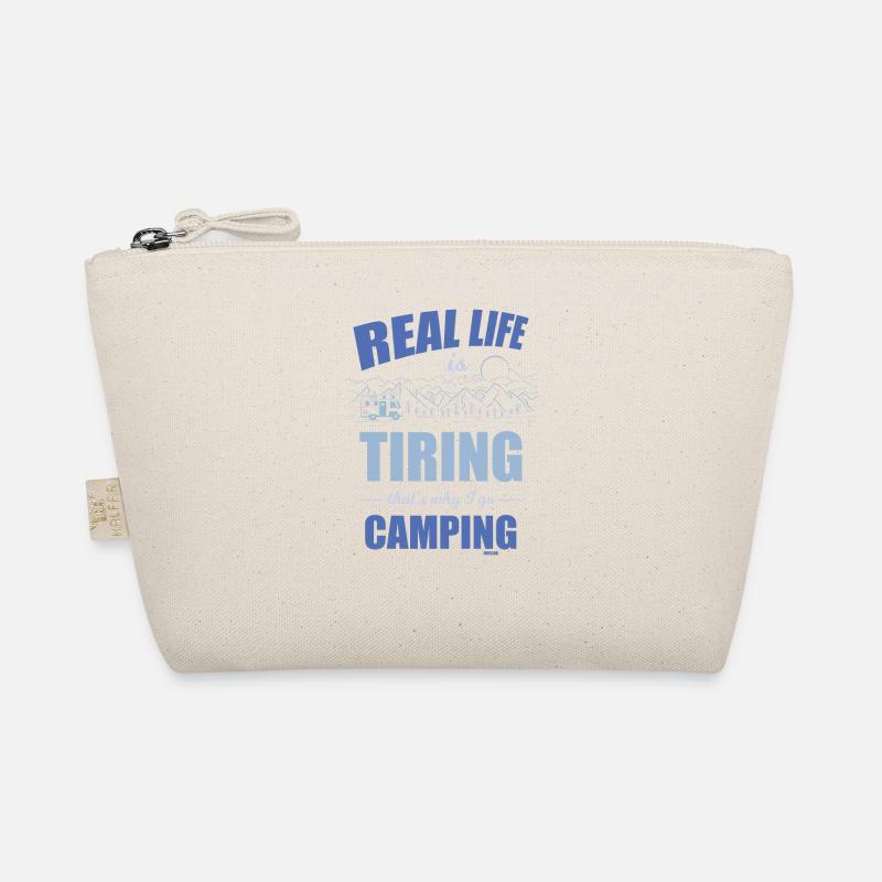 real life is boring I'm going camping Organic Pouch