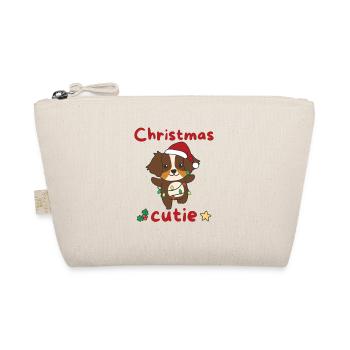 Australian Shepherd Hunde Christmas Cutie - Bio-Täschchen - Natur - Vorne