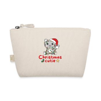 Katze Weihnachten Katzen Christmas Cutie - Bio-Täschchen - Natur - Vorne