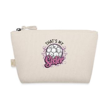 This is my sister brother-sister-football - Organic Pouch - nature - Front
