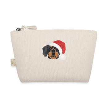 Teckel à poil dur Joyeux Noël - Trousse biologique - nature - Devant