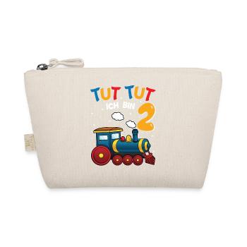 2. Geburtstag, 2 Jahre Züge! Kids, Boy Junge Zug - Bio-Täschchen - Natur - Vorne