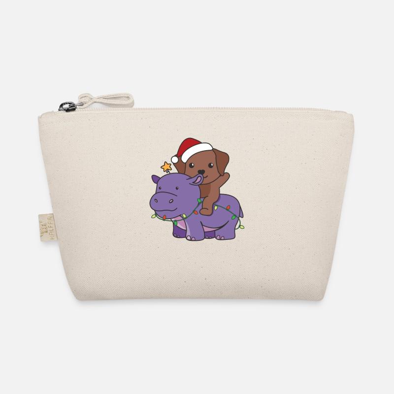Noël Hippopotame Labrador Joyeux chiens de Noël Trousse biologique