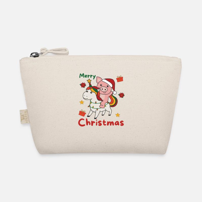 Cochon de Noël Joyeux Licorne de Noël Trousse biologique