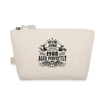 1988 | June Aged Perfectly 1988 birthday gift - Organic Pouch - nature - Front