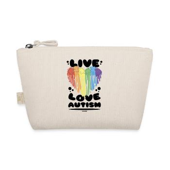 Autism Love Heart Rainbow - Organic Pouch - nature - Front