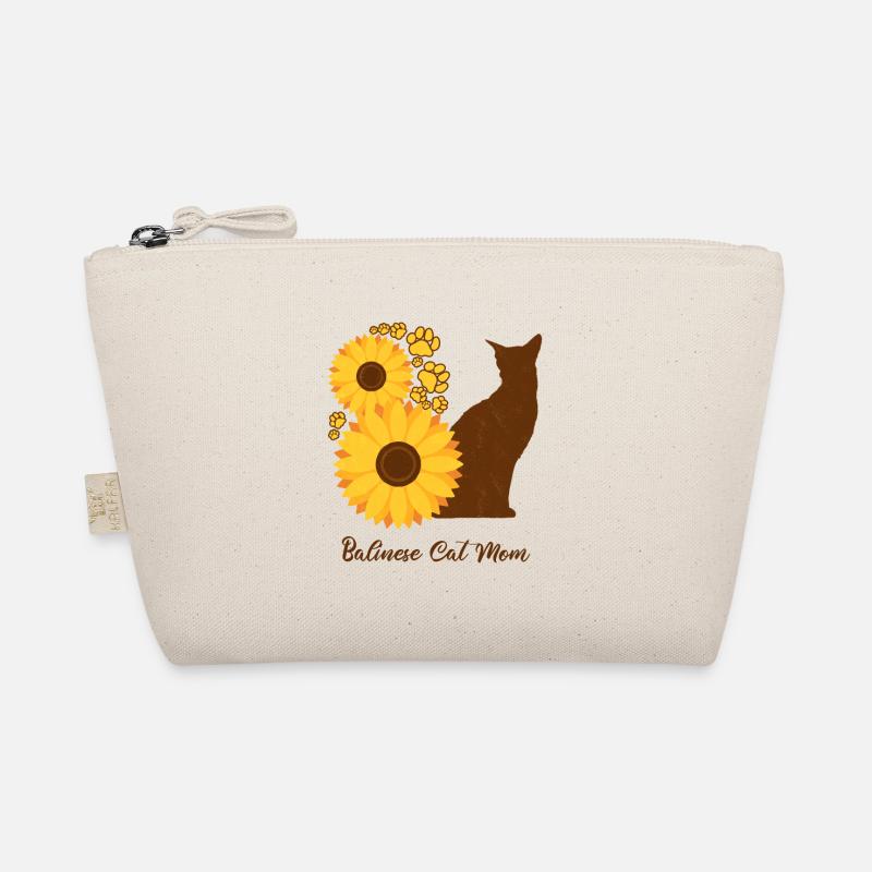 Sonnenblumenmutter - Balinesische Katze Bio-Täschchen