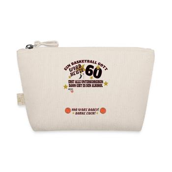 Basketball 60 Jahre Gästebuch Design - Bio-Täschchen - Natur - Vorne