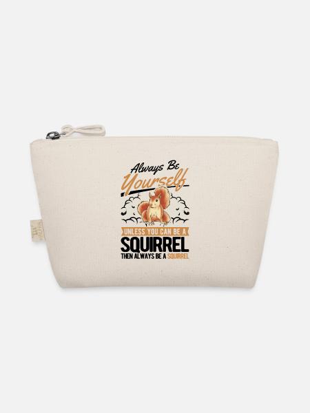 Always be yourself Squirrel Eichhörnchen - Organic Pouch - nature - Front