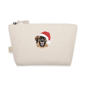 Leonberger Frohe Weihnachten - Bio-Täschchen - Natur - Vorne