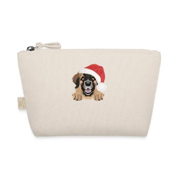 Leonberger Frohe Weihnachten - Bio-Täschchen - Natur - Vorne