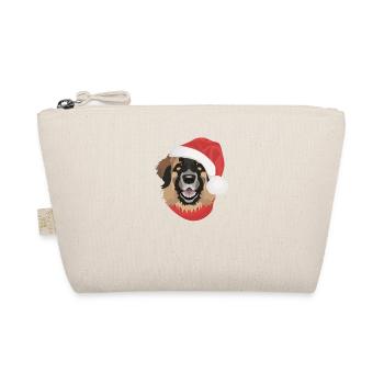 Leonberger Frohe Weihnachten - Bio-Täschchen - Natur - Vorne