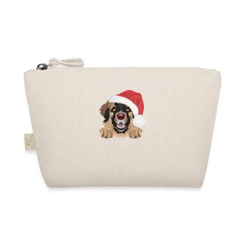 Leonberger Frohe Weihnachten - Bio-Täschchen - Natur - Vorne