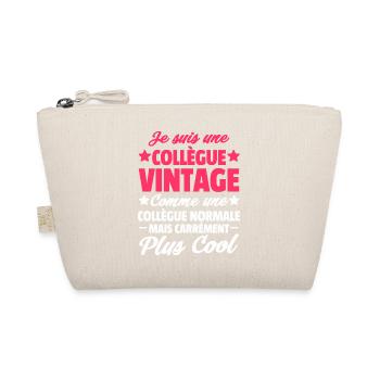 je suis une collègue vintage / cadeau collègue - Trousse biologique - nature - Devant