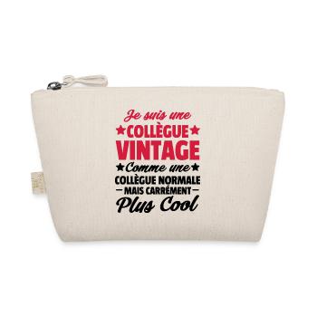 je suis une collègue vintage / humour collègue - Trousse biologique - nature - Devant