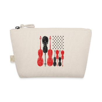Violin Violinist Usa American Flag - Organic Pouch - nature - Front
