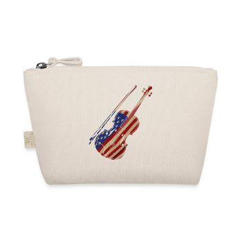 Violin Violinist Usa American Flag - Bio-Täschchen - Natur - Vorne