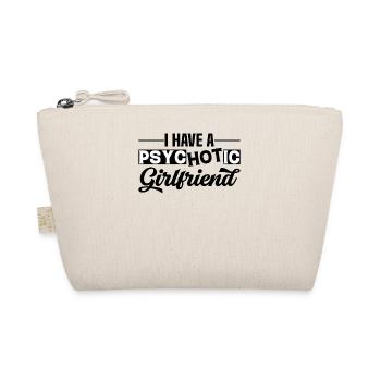 Crazy Wife Husband Gift Funny - Organic Pouch - nature - Front