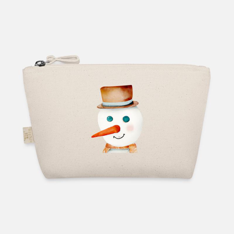 Snowman Face Organic Pouch