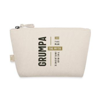 Grumpa Man Myth The Bad Influence - Dad Grandpa - Organic Pouch - nature - Front