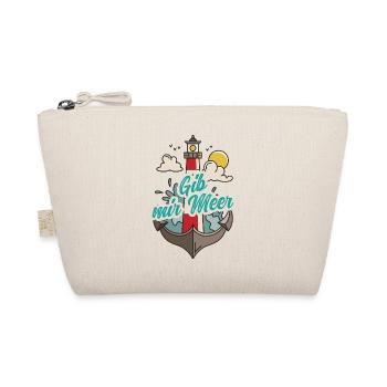 GIB MIR MEER Nordsee Spruch Geschenk Leuchtturm - Bio-Täschchen - Natur - Vorne