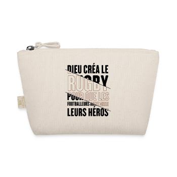 Dieu créa le rugby humour sport - Trousse biologique - nature - Devant