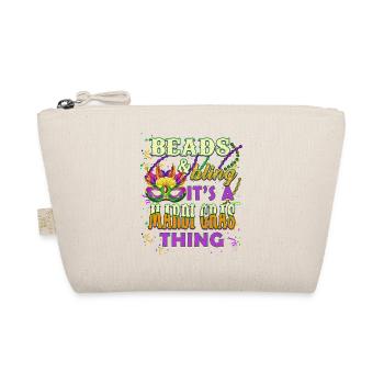 Perles et Bling C’est une chose de Mardi Gras - Trousse biologique - nature - Devant