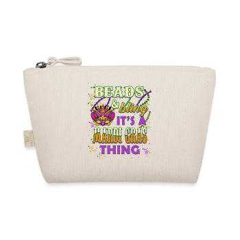 Perles et Bling C’est une chose de Mardi Gras - Trousse biologique - nature - Devant
