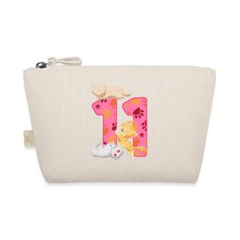 Chaton de 11e anniversaire | Chemise d’anniversaire de chat - Trousse biologique - nature - Devant