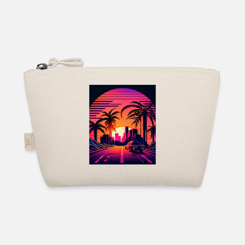 Retrowave Synthwave 80s Design Bio-Täschchen