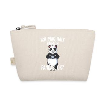 Ich mag halt einfach Pandas - Bio-Täschchen - Natur - Vorne