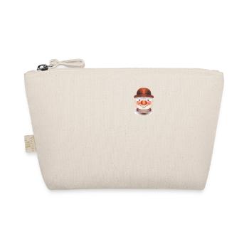 Retro Winter Snowman Face - Organic Pouch - nature - Front