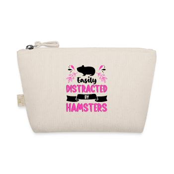 Easily Distracted By Hamsters Animal Lover Hamster - Bio-Täschchen - Natur - Vorne
