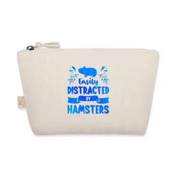 Easily Distracted By Hamsters Animal Lover Hamster - Bio-Täschchen - Natur - Vorne