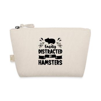 Easily Distracted By Hamsters Animal Lover Hamster - Bio-Täschchen - Natur - Vorne