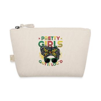 Pretty Girls Got It Locd Dreadlock Melanin Schwarz - Bio-Täschchen - Natur - Vorne