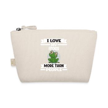 Grenouille J’aime mes grenouilles plus que les gens - Trousse biologique - nature - Devant