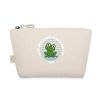 Frog Never Underestimate An Old Woman With Frogs - Organic Pouch - nature - Front