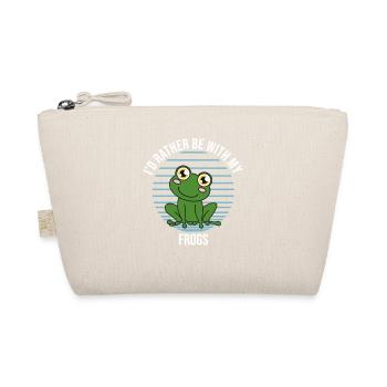 Frogs I'd Rather Be With My Frogs - Organic Pouch - nature - Front