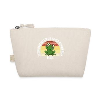 Frog Never Underestimate An Old Woman With Frogs - Organic Pouch - nature - Front