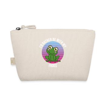 Frog I'd Rather Be With My Frogs - Organic Pouch - nature - Front