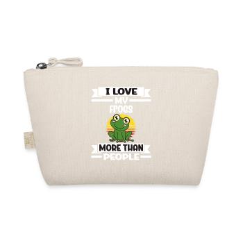 Frog I Love My Frogs More Than People - Organic Pouch - nature - Front