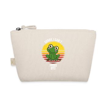 Frog Sorry I Can't Frogs Bye - Organic Pouch - nature - Front