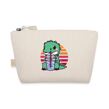Dinosaur drinks bubble tea - Organic Pouch - nature - Front